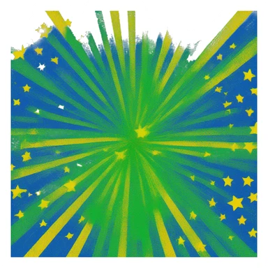 Make a flag with e colour blue left yellow in the middle and green right  sticker