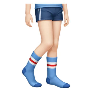 Younger kid sock over leg sticker