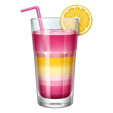 half pink half yellow color drink  sticker
