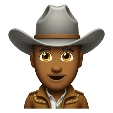 Cowboy emoji with a gottee  sticker