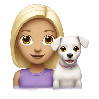 A gay girl with a little white dog  sticker