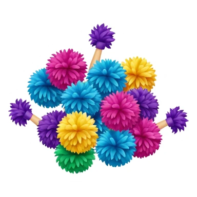 cheering poms sticker