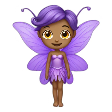 Fairy with purple wings sticker