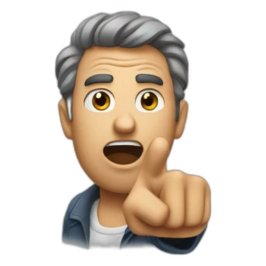 man pointing angrily sticker