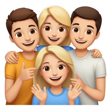 friends enjoying a fun moment sticker