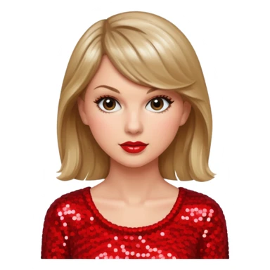 Taylor Swift with red sequin outfit sticker