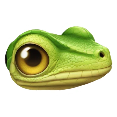 Mark zuckerberg green lizard yellow eyes sticker