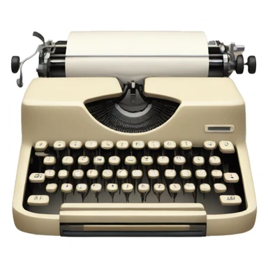 vintage creamy typewriter sticker