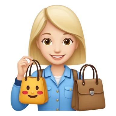 city tourist with souvenir bag sticker