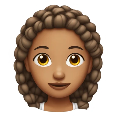 Mixed girl with earing and braids sticker