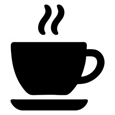 A coffee cup sticker
