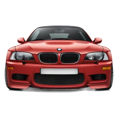 RED BMW M3 front view sticker