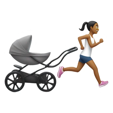 running with a stroller sticker