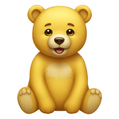 Yellow tedy bear sticker
