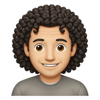 Hispanic dad, medium-light skin tone, black salt and pepper curly hair, no wrinkles sticker