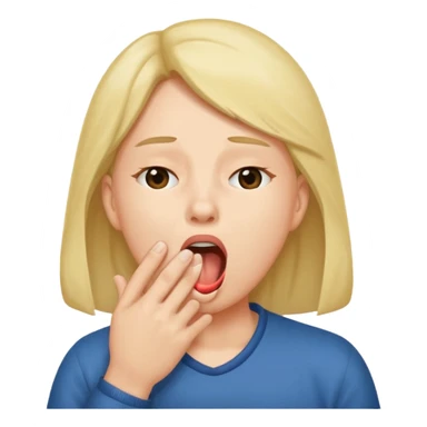 People Yawning with Hand on Mouth, sticker