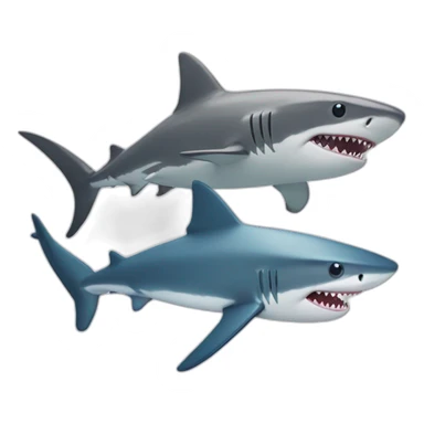 Shark with baby shark sticker