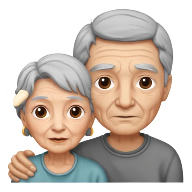 lo mismo que estas haciendo solo coloca alado de la abuela un hombre joven  sticker