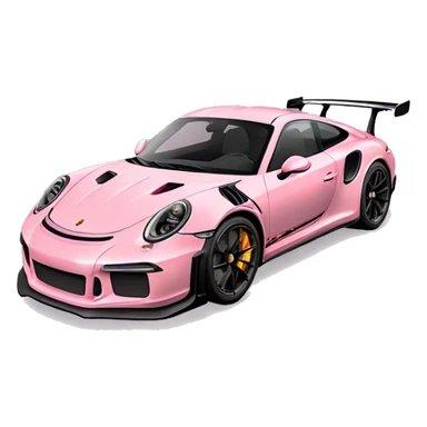 Pastel pink Porsche 911 GT3 rs sticker