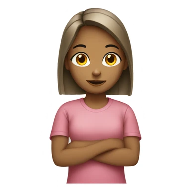 girl holding an L sticker