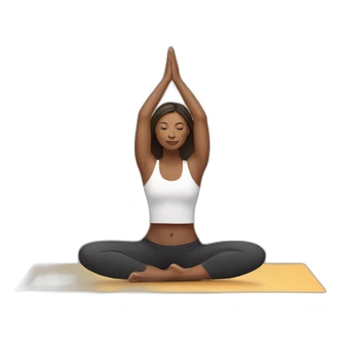 a woman doing yoga and working in tech sticker