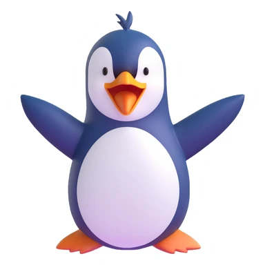 a screaming penguin lol emoji sticker