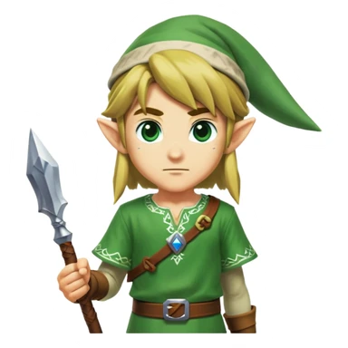 Link from Legend of Zelda with his green tunic and pointy hat sticker