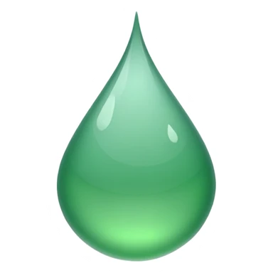 Gota de agua de color verde sticker