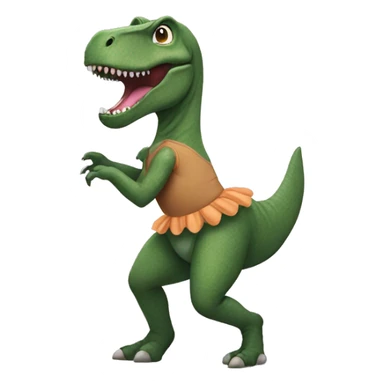trex wearing a tutu sticker