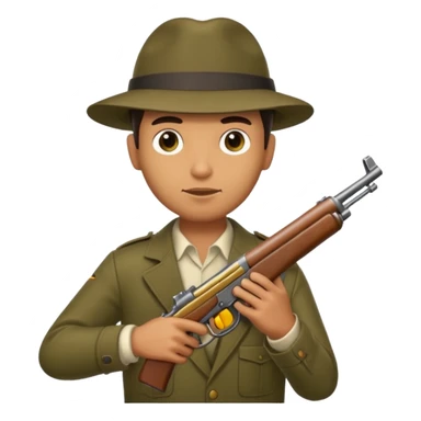 mafiozo man holding tommy gun sticker