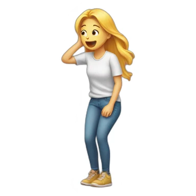 Girl farting sticker