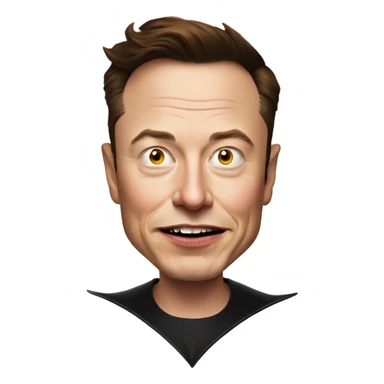Elon musk as a devil sticker