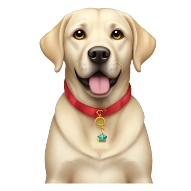 Labrador in New Year's clothes sticker