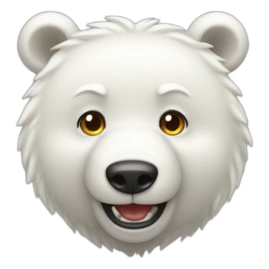 rofl white bear sticker