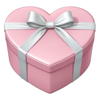 heart shaped light pink gift box, with many chocolates in it sticker