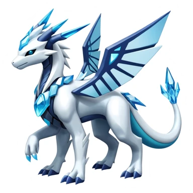 Futuristic Kyurem-reshiram-Glaceon-dialga-suicune-hybrid, full body  sticker