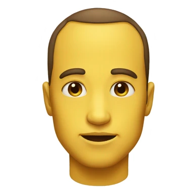 Yellow skin Big forehead emoji sticker