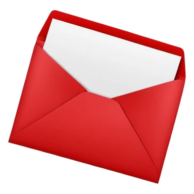 red greeting card with envelope sticker