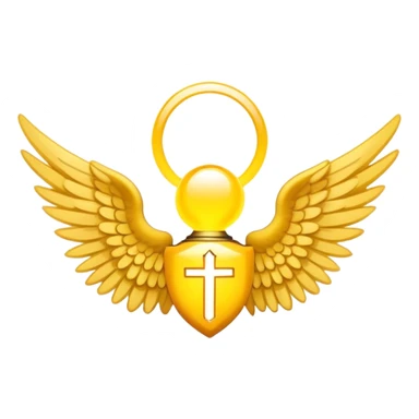 Archangel's emblem holy light yellow  sticker
