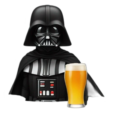 Dark vador drink a beer sticker