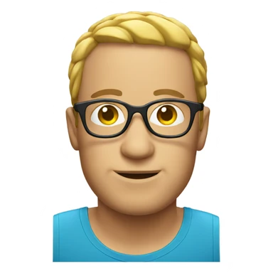 Glasses man swim sticker