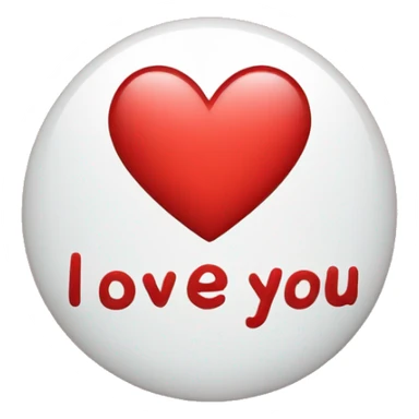 Red heart that reads I love you sticker