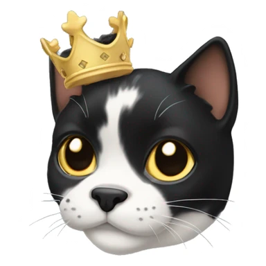 mainly black calico with crown sticker