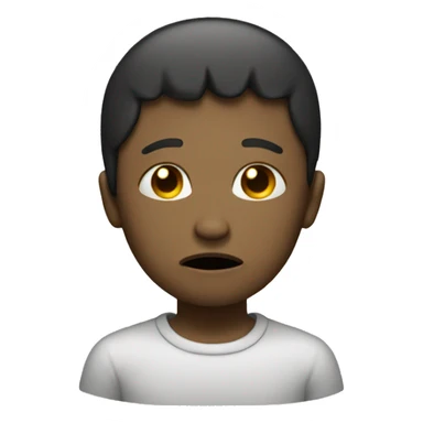 crying face doing a peace sign sticker