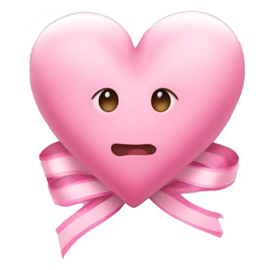  Babypink heart with ribbons  sticker