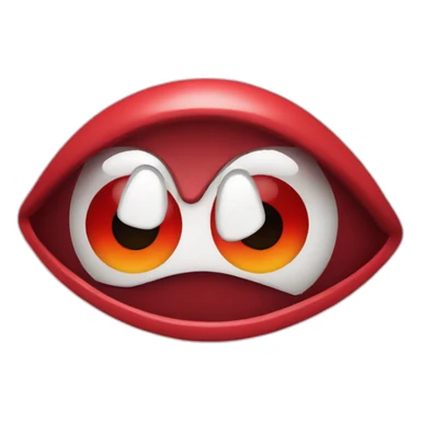 Red eyes smiling sticker