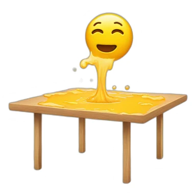 melting face person flipping a table sticker