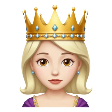 Colocha blanca con corona de reina  sticker