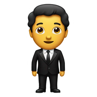 Black tuxedo and tie no person sticker