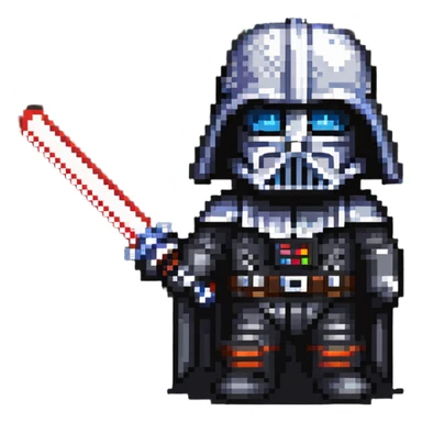 Oreo cookie wearing Darth Vader costume with helmet and lightsaber sticker